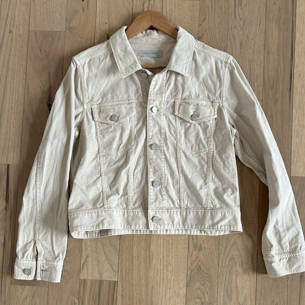 Huckberry‎ Outerknown Lou Cord Trucker Corduroy Jacket Cream Womens M $145